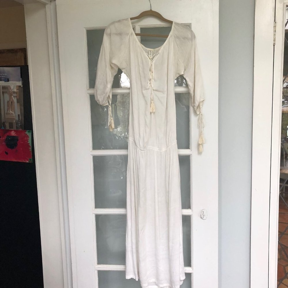 Cotton Peasant Beach Dress